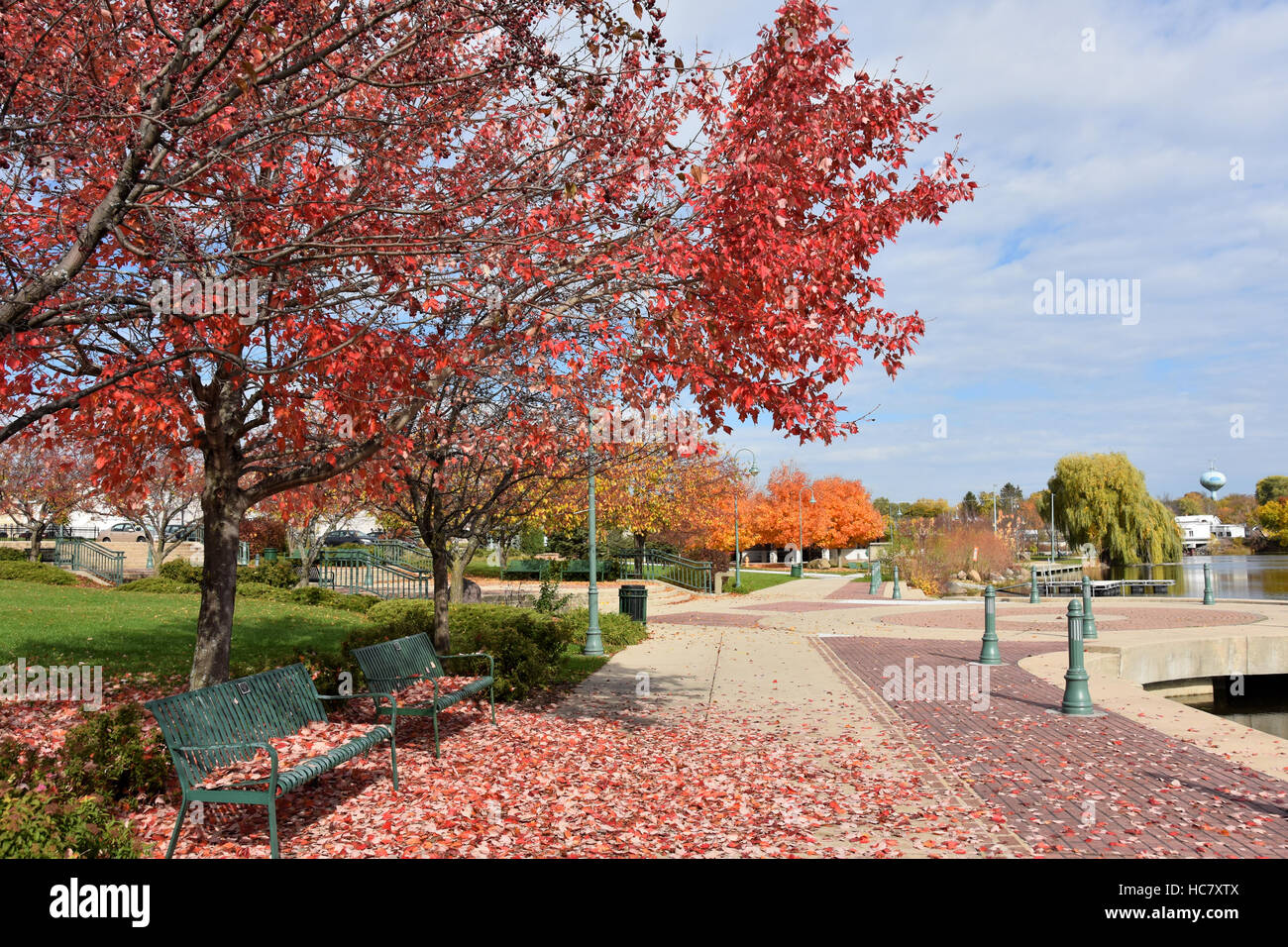 Cravath Lakefront Park in Whitewater, Wisconsin Stock Photo