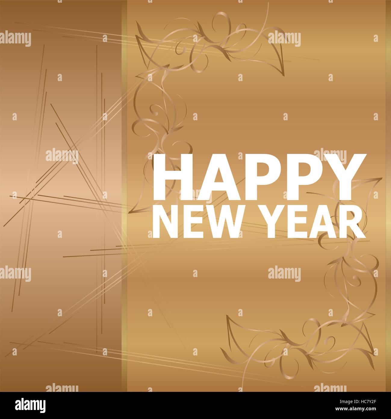 Happy New Year lettering Greeting Card Stock Photo - Alamy