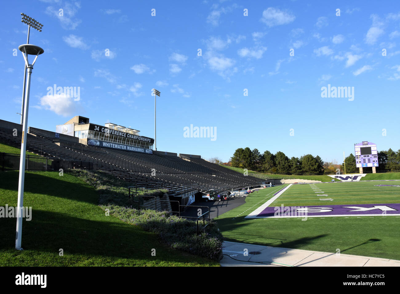 Perkins Football Stadium at University of Wisconsin - Whitewater, Whitewater, Wisconsin Stock Photo