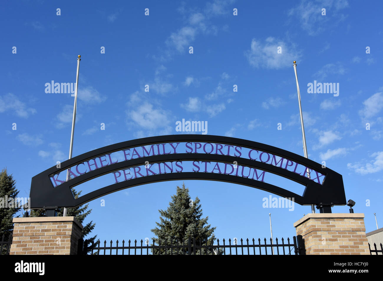 Perkins Football Stadium at University of Wisconsin - Whitewater, Whitewater, Wisconsin Stock Photo