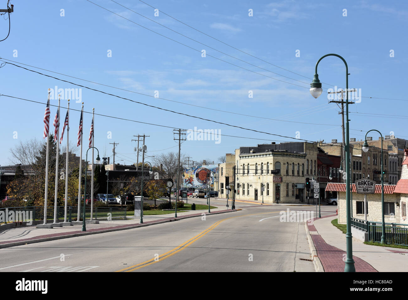 Downtown Whitewater, Wisconsin Stock Photo Alamy