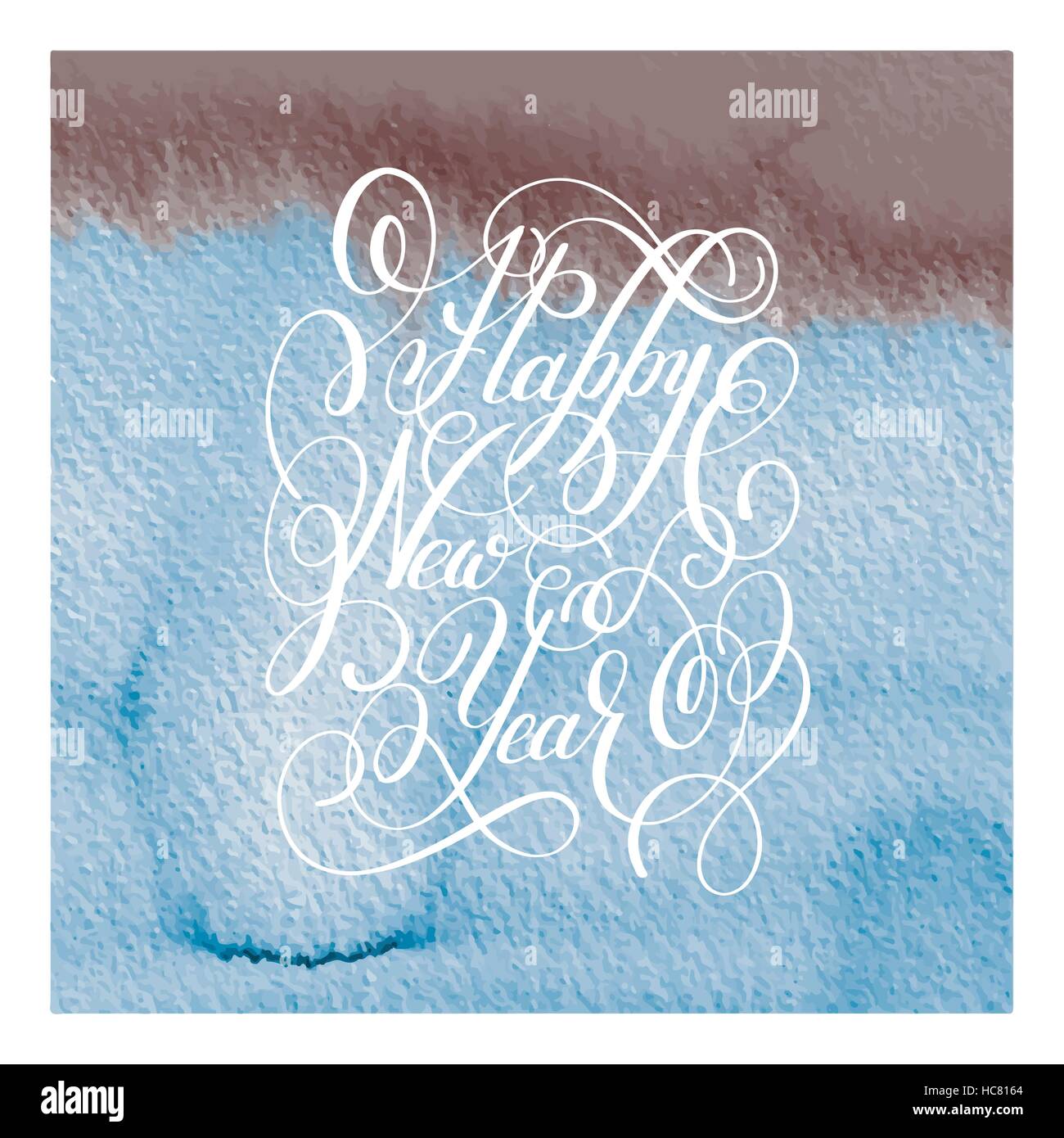 Happy New Year hand lettering congratulate inscription, Christma Stock ...