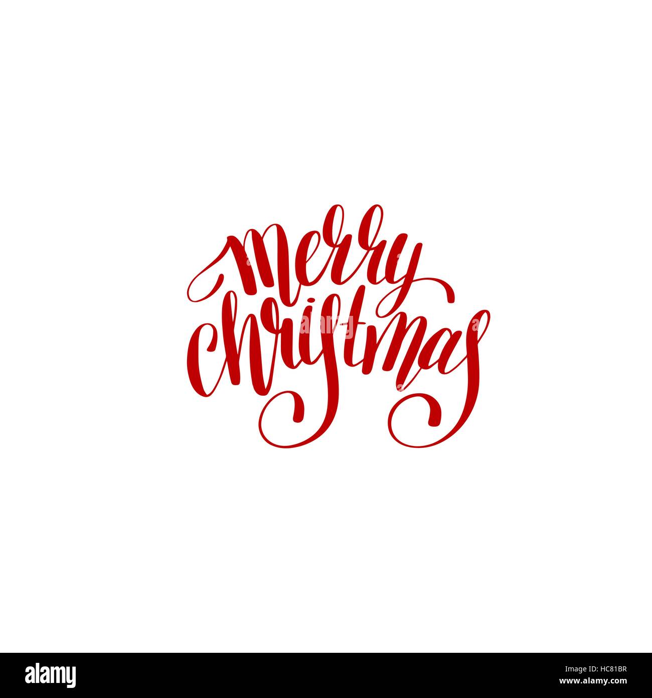 merry christmas handwritten lettering text inscription holiday p Stock ...
