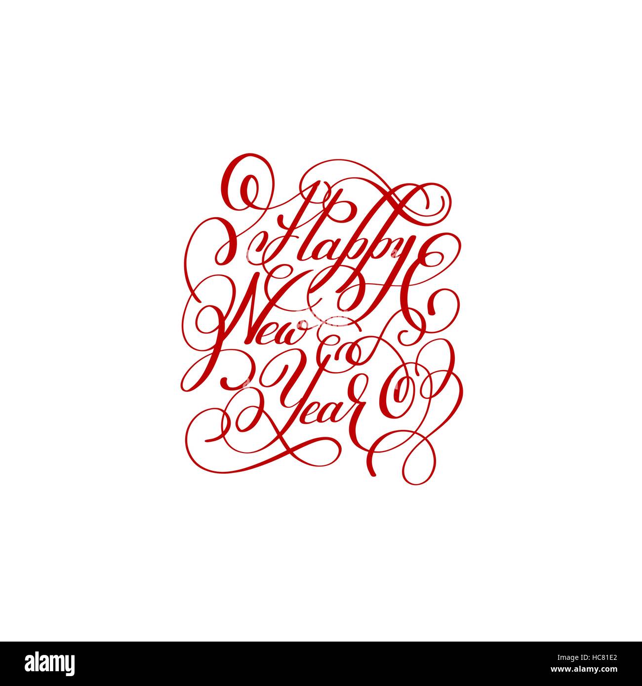 happy new year handwritten lettering text inscription holiday ph Stock ...