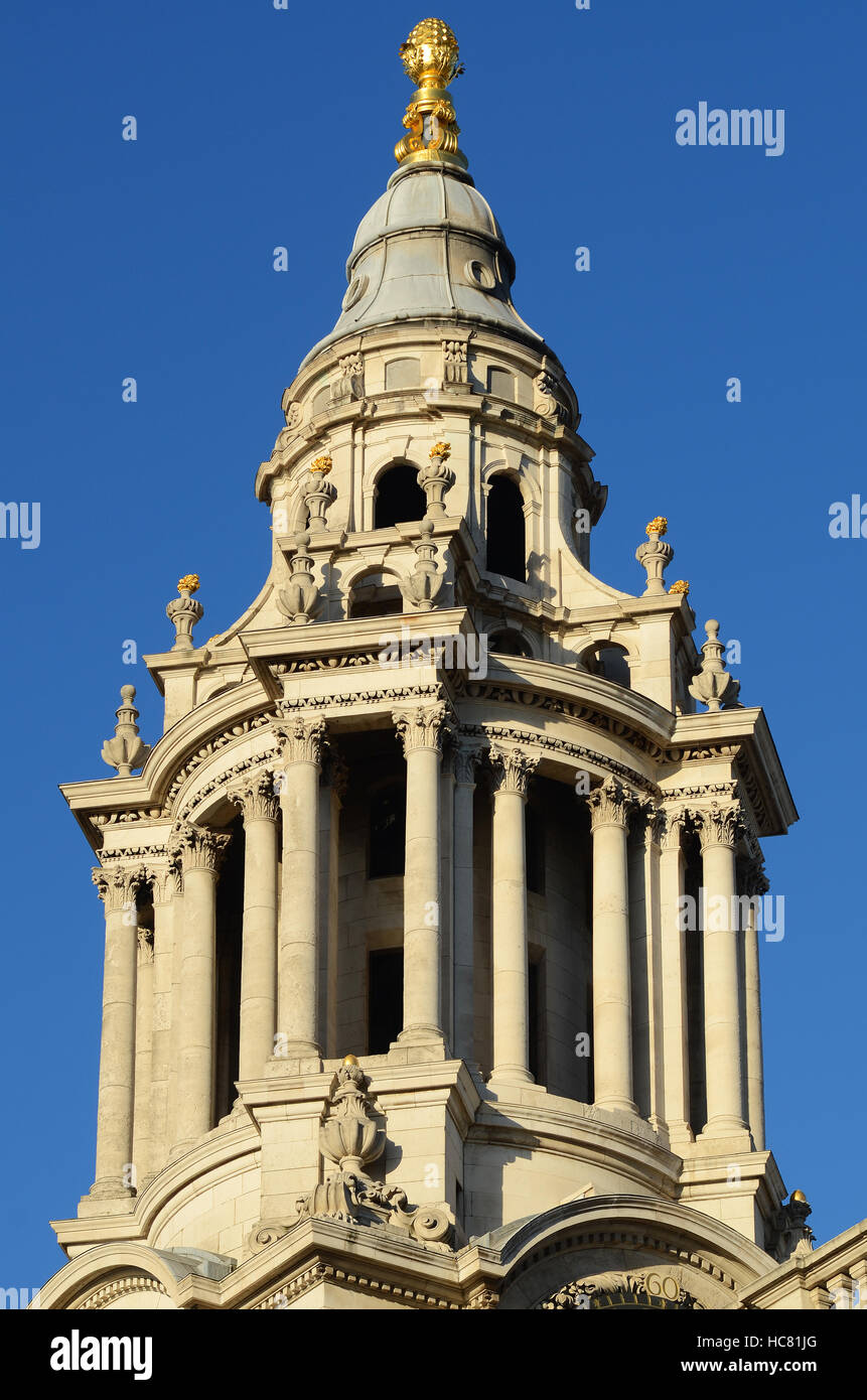 St Pauls. The south west tower of St Pauls Cathedral in London, with
