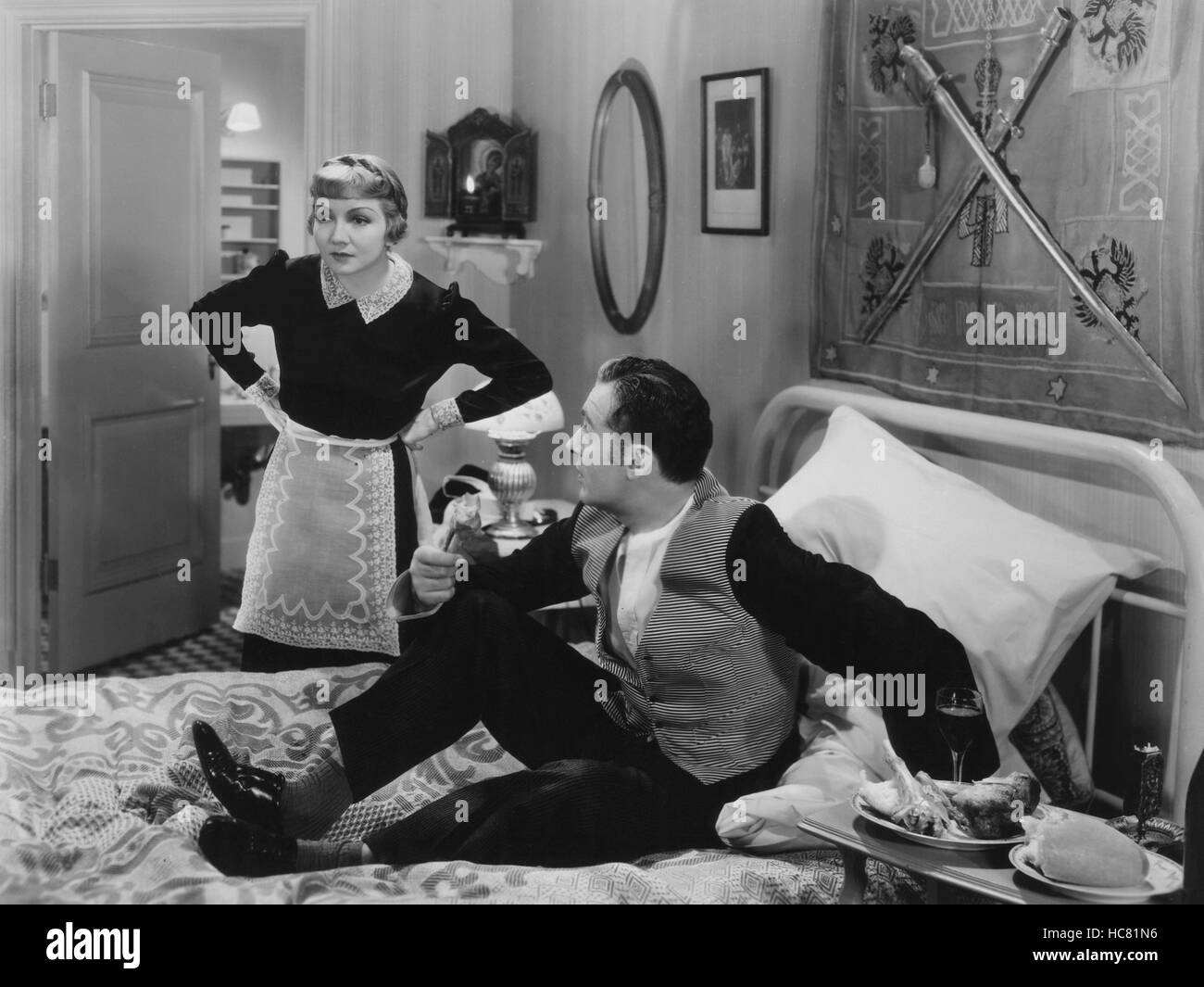 TOVARICH, from left: Claudette Colbert, Charles Boyer, 1937 Stock Photo ...