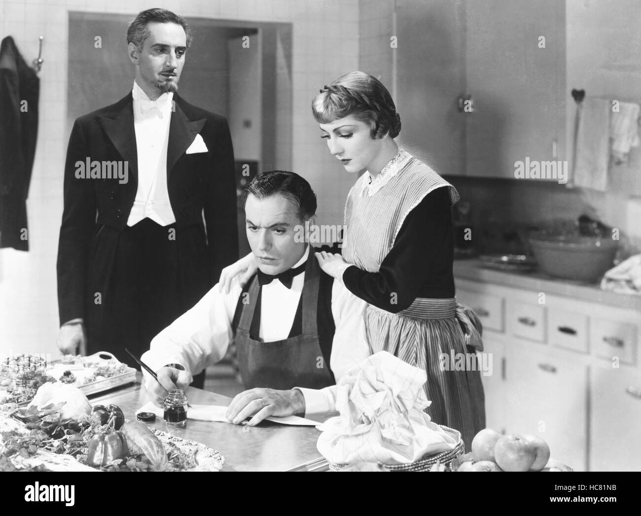 TOVARICH, from left: Basil Rathbone, Charles Boyer, Claudette Colbert ...