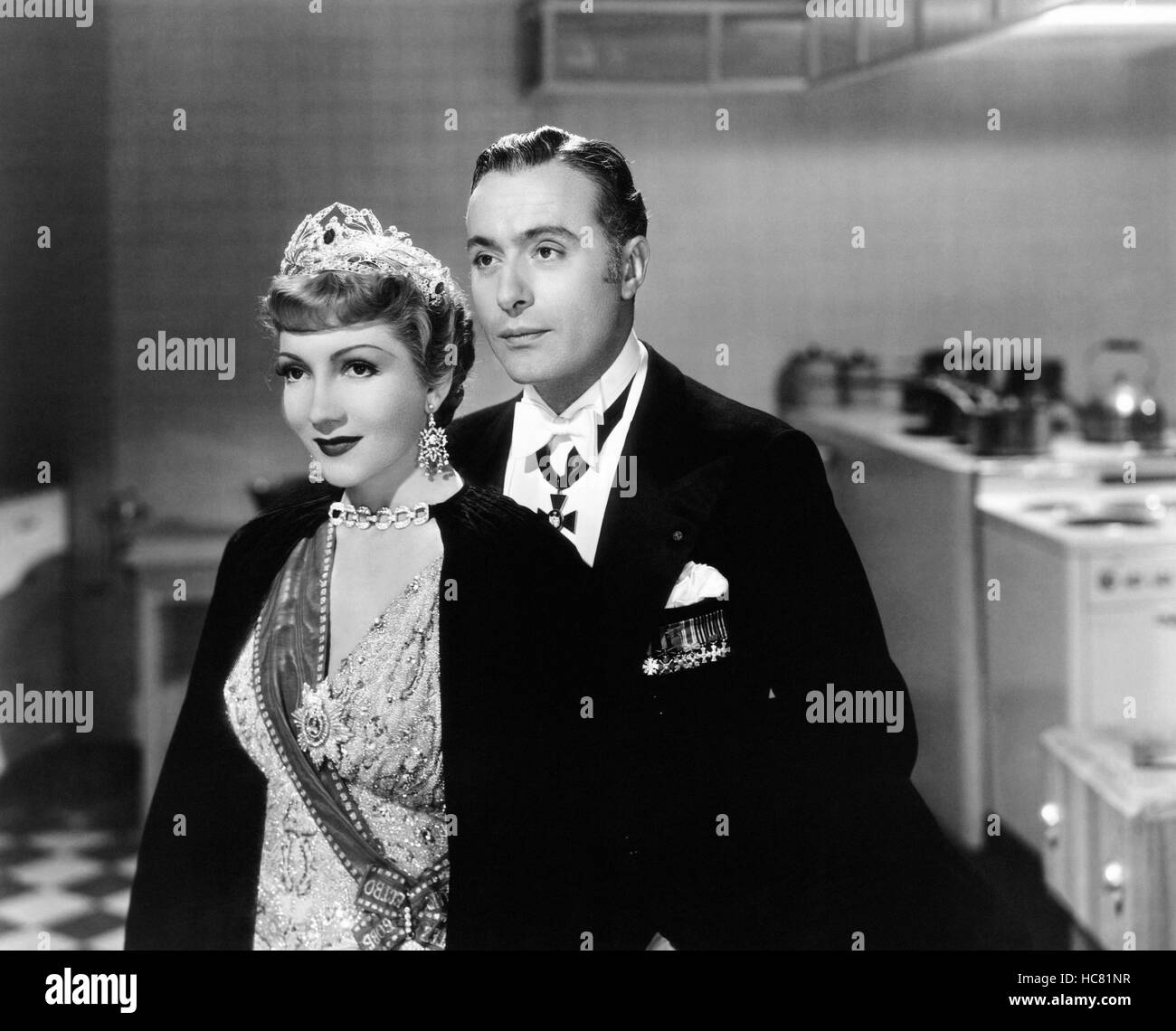 TOVARICH, from left, Claudette Colbert, Charles Boyer, 1937 Stock Photo ...
