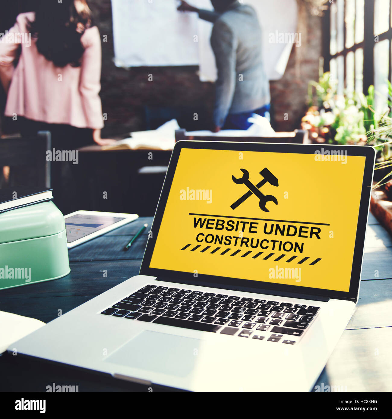 Woman box construction tools hi-res stock photography and images - Alamy