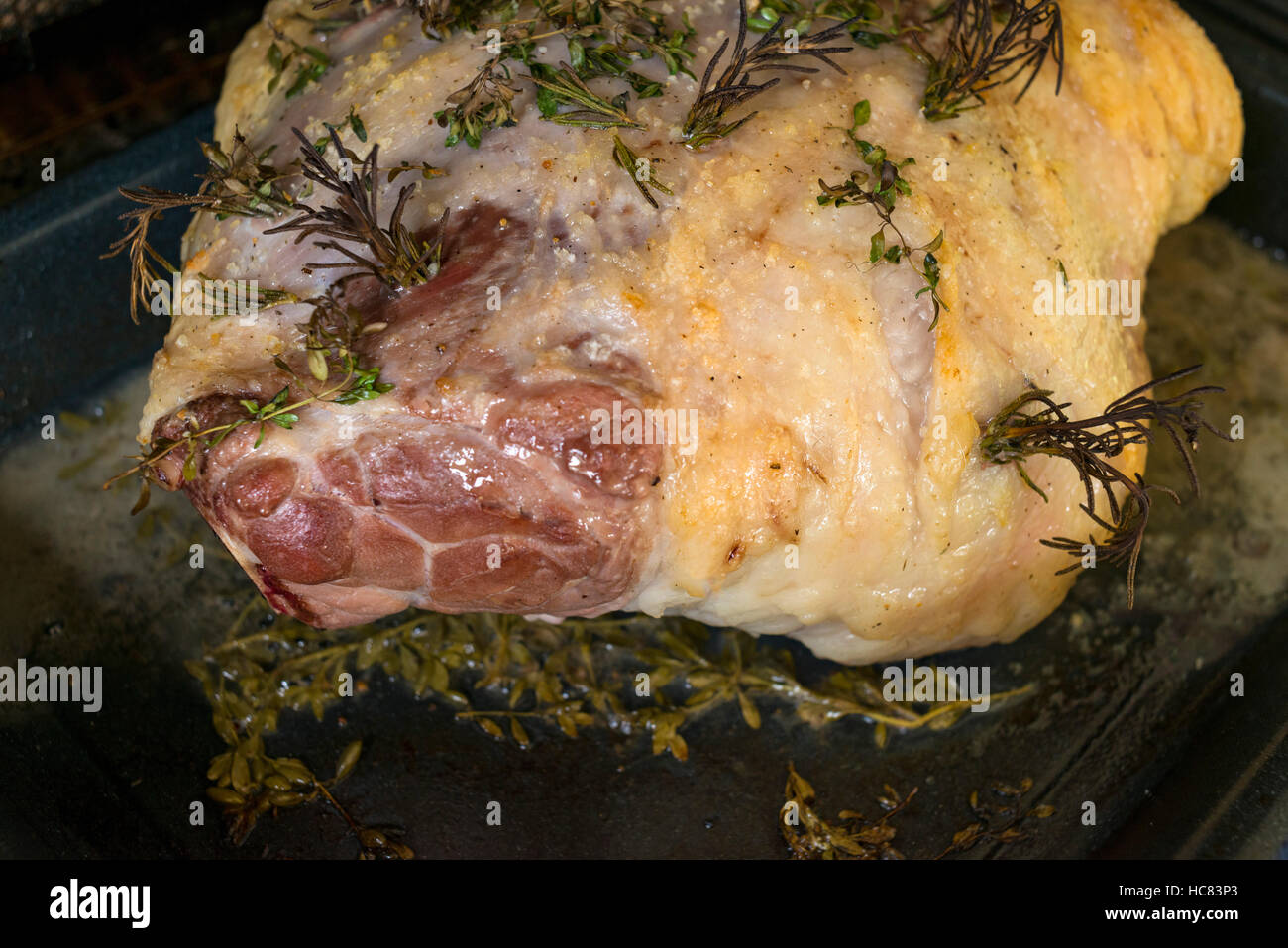 A roast lamb Stock Photo - Alamy