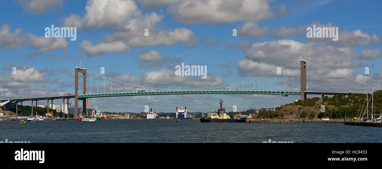 Alvsborg Bridge in Gothenburg, Sweden on a sunny day Stock Photo