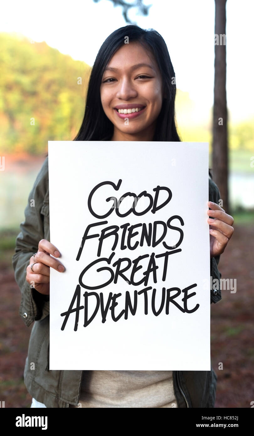 Good Friends Great Adventure Recreation Park Concept Stock Photo Alamy