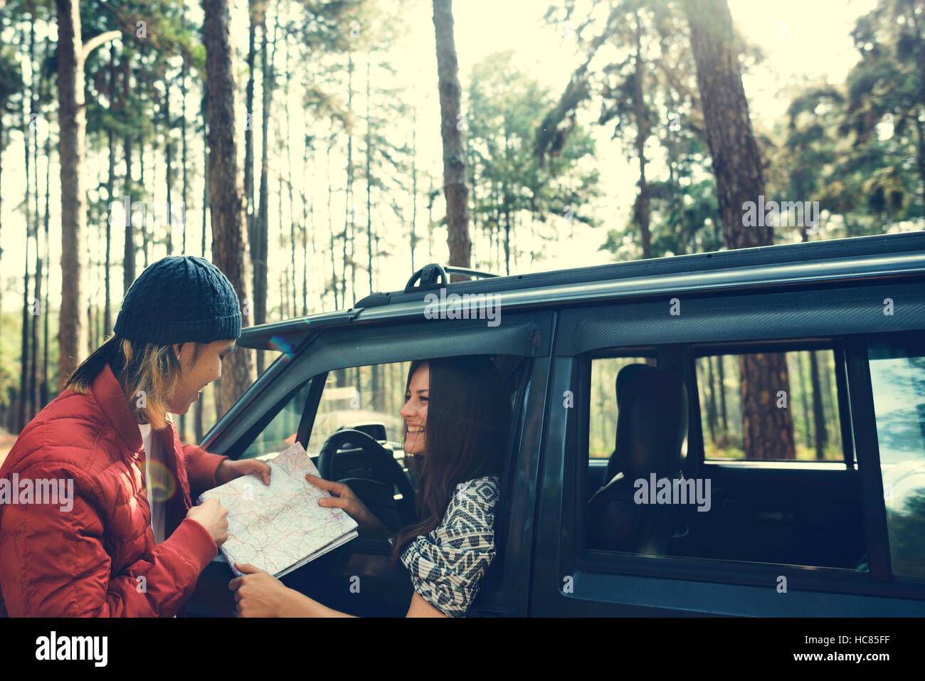 Couple Exploring Trip Holiday Concept Stock Photo Alamy