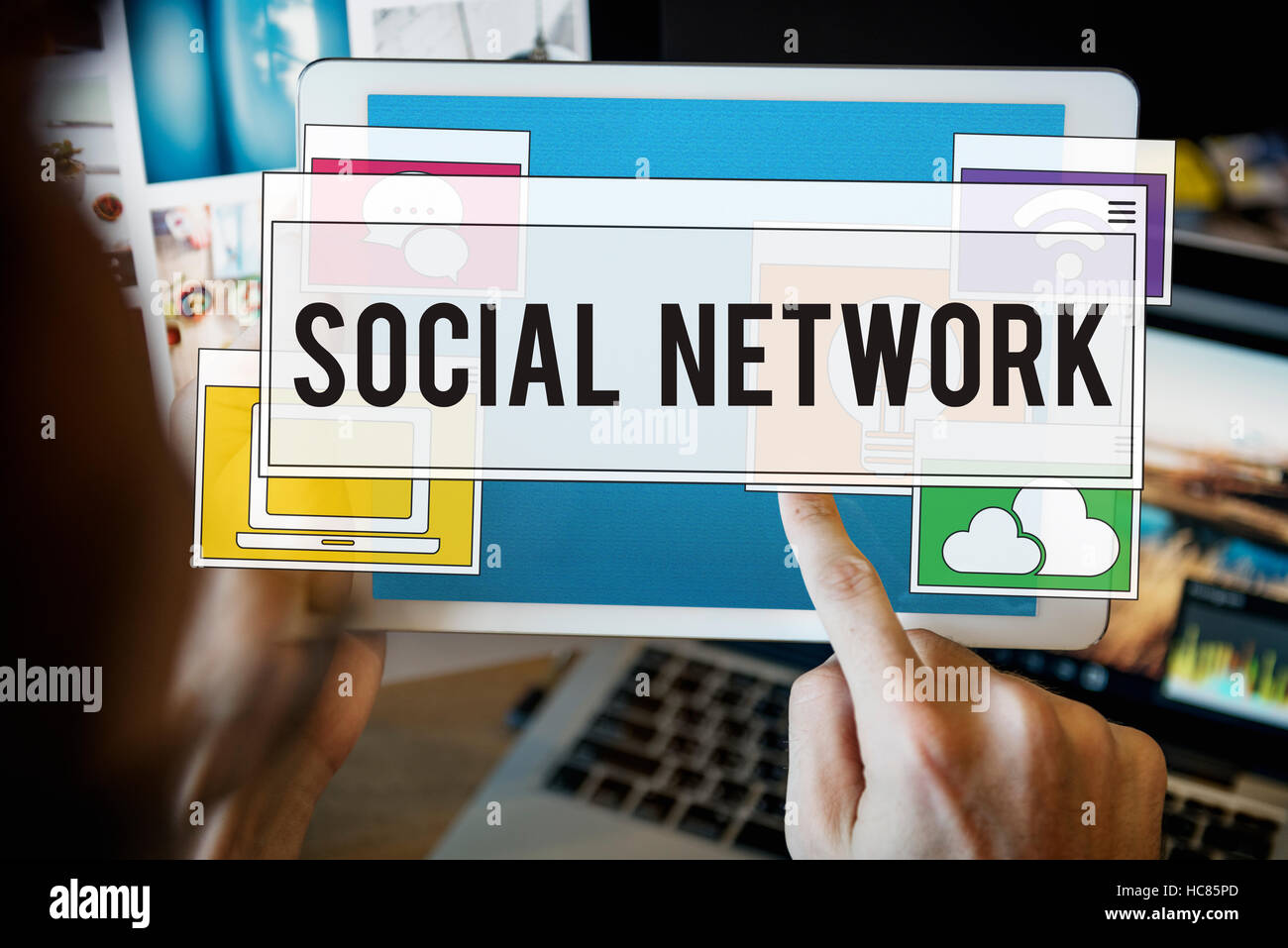 Communication Technology Online Networking Connection Concept Stock