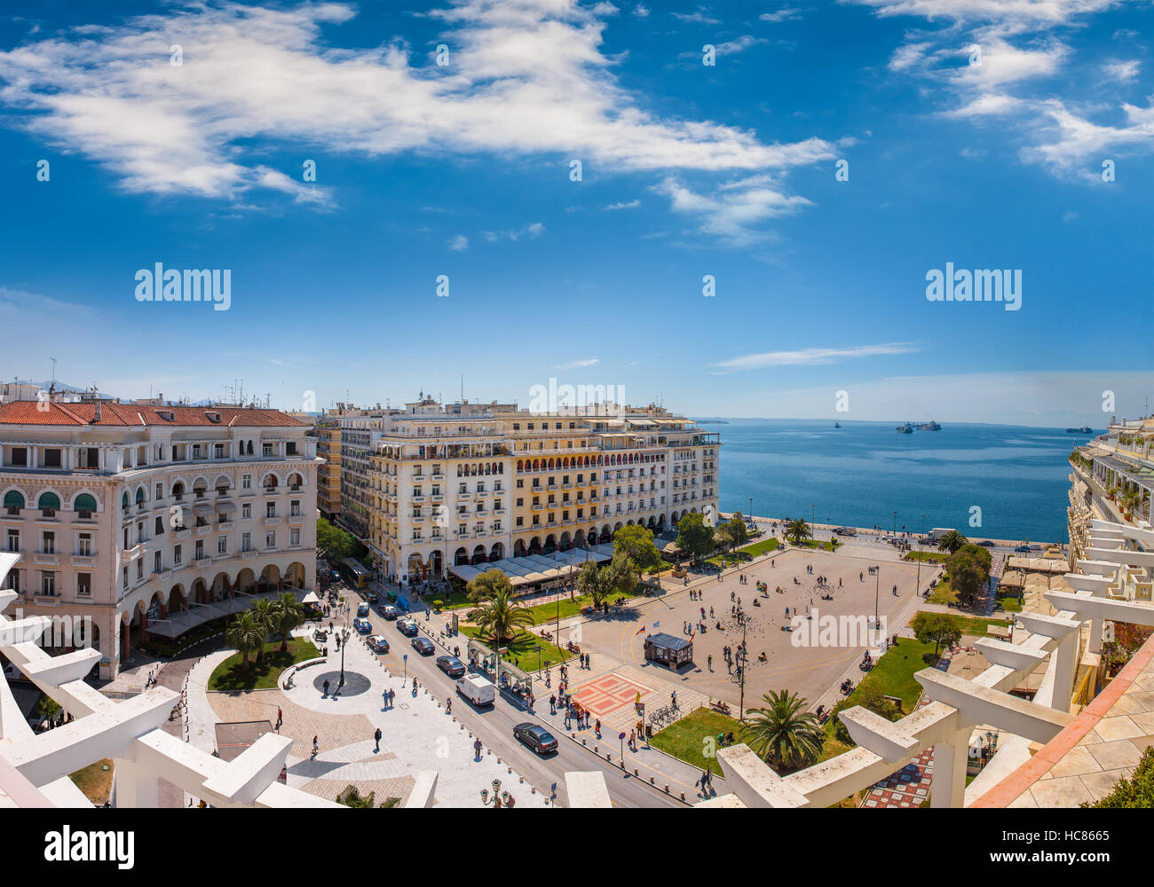 View of Aristotelous square, the heart of Thessaloniki city, Greece Stock Photo