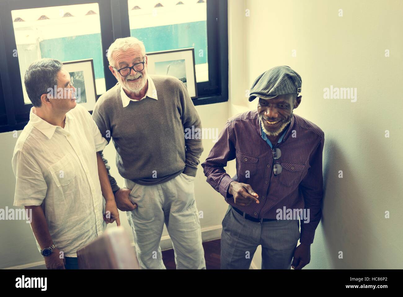Group Of Senior Retirement Discussion Concept Stock Photo Alamy