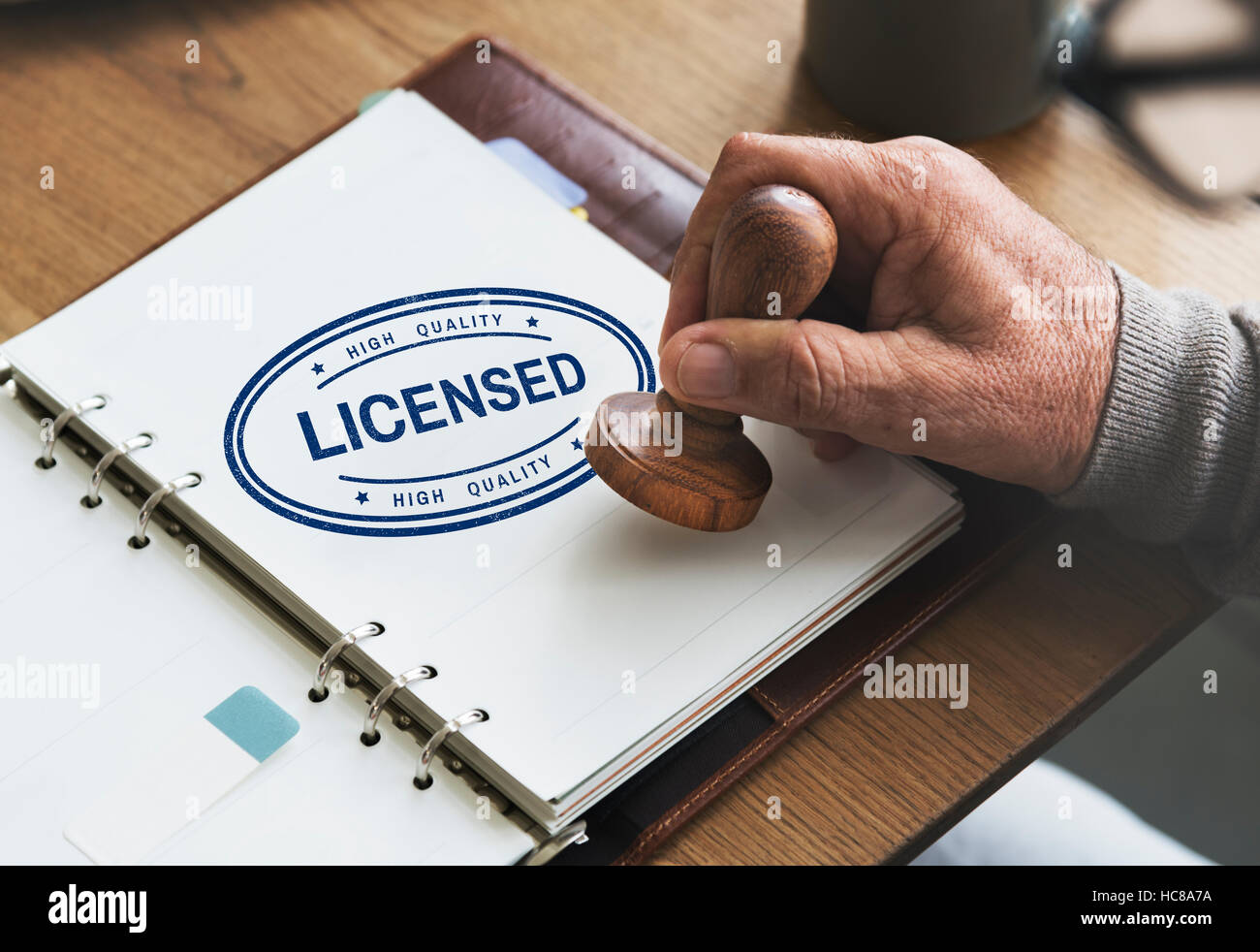 Licensed Approval Authority Permission Conept Stock Photo