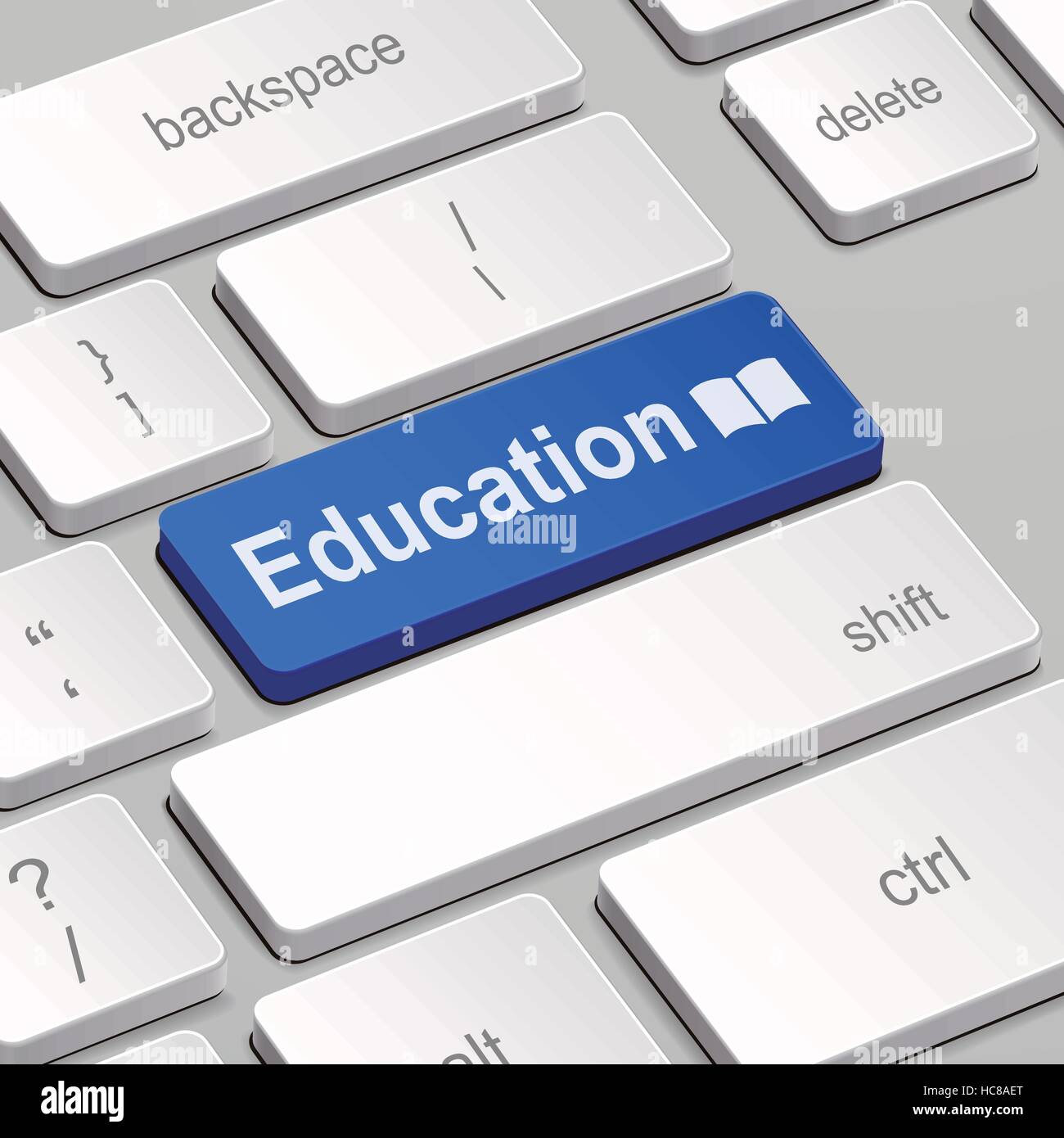 Learning key on the keyboard Stock Vector Images - Alamy