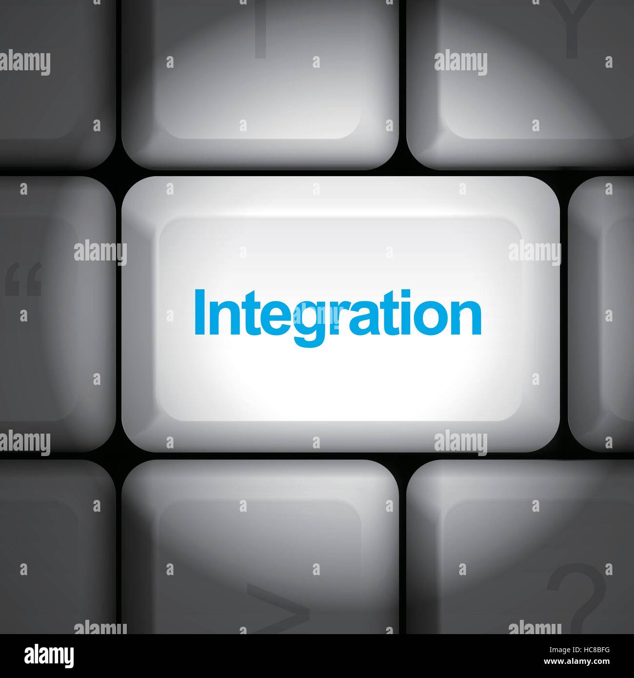 message on keyboard enter key, for integration concepts Stock Vector ...