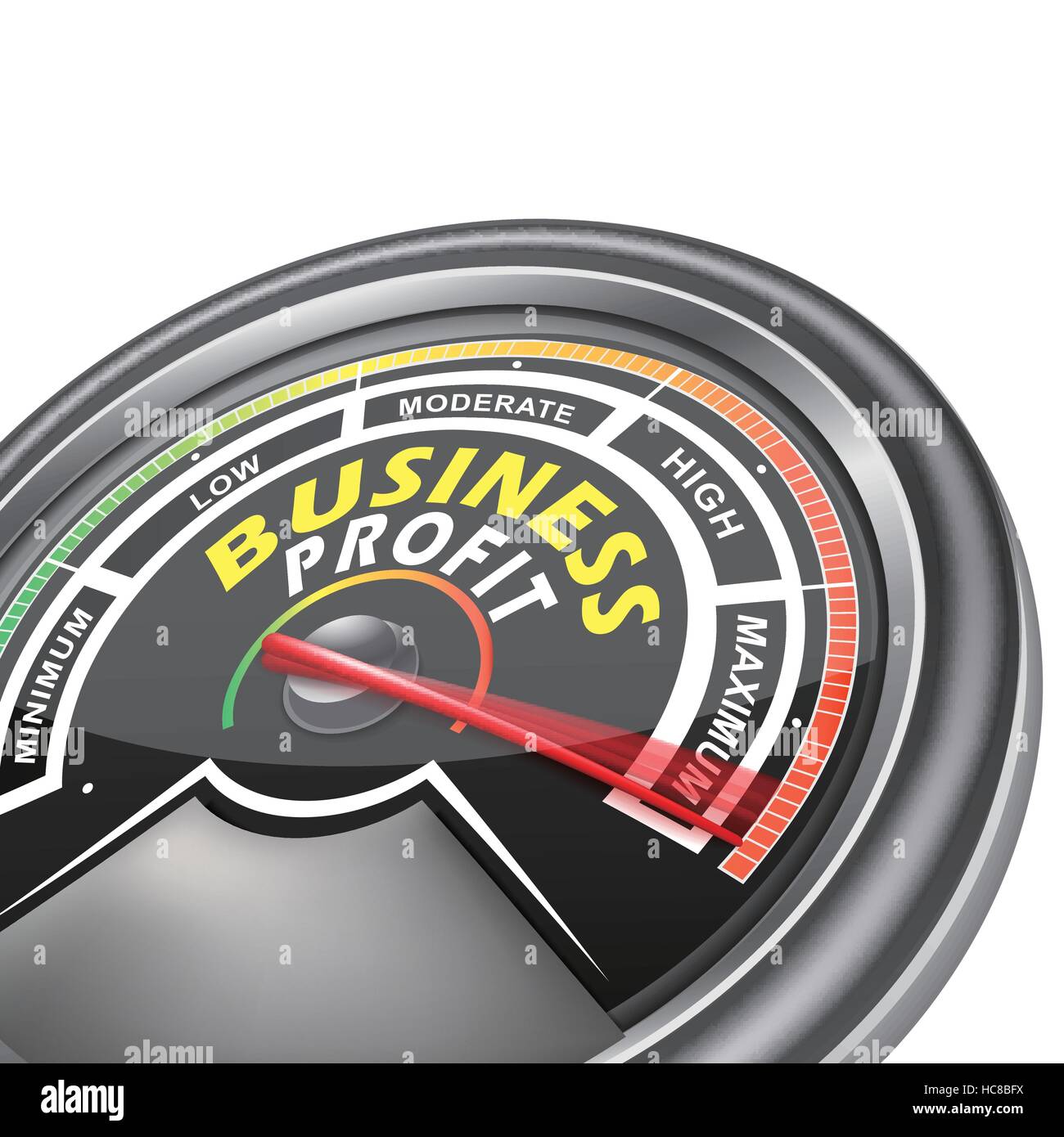 vector business conceptual meter indicator isolated on white background ...