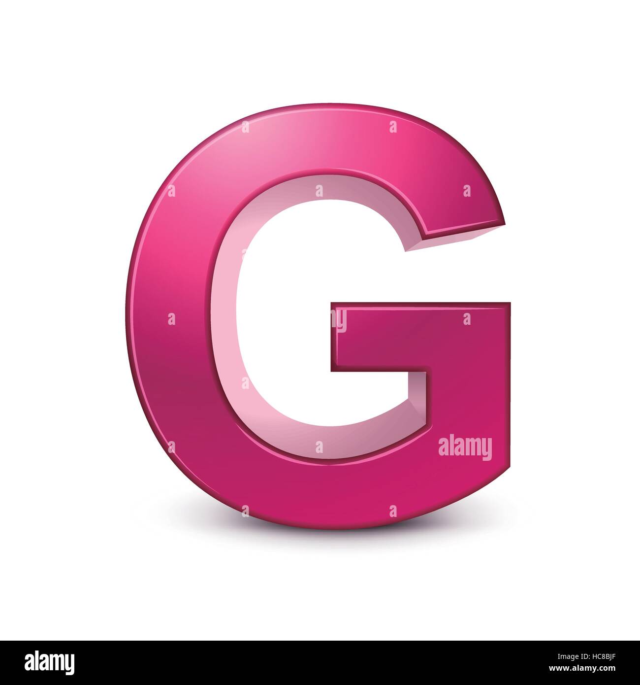3d pink letter G isolated white background Stock Vector Image & Art - Alamy