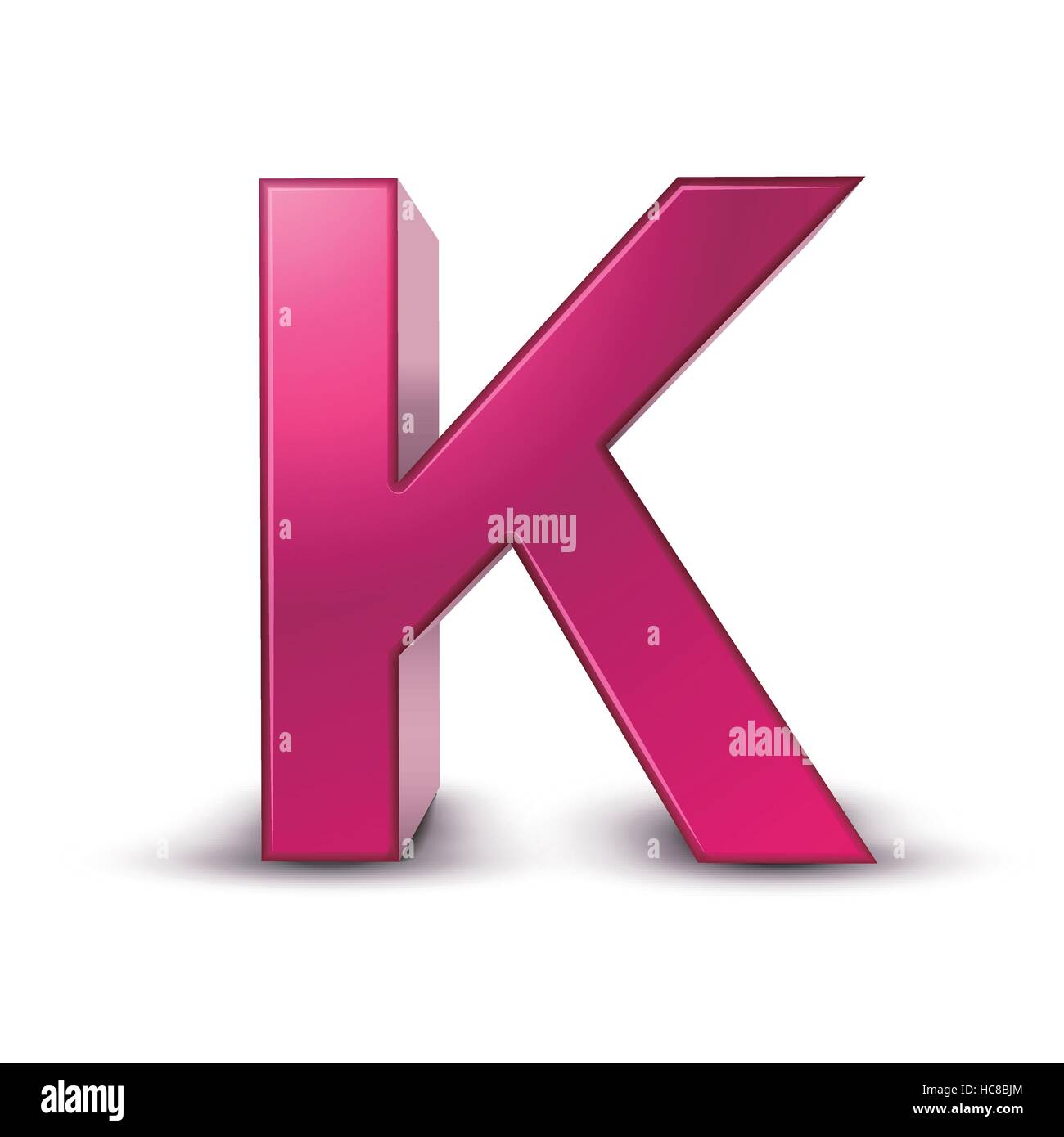 3d pink letter K isolated white background Stock Vector Image & Art - Alamy