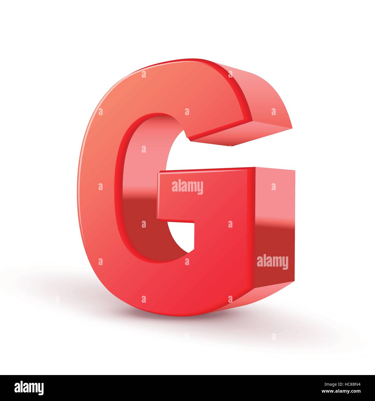 3d red letter G isolated white background Stock Vector Image & Art - Alamy