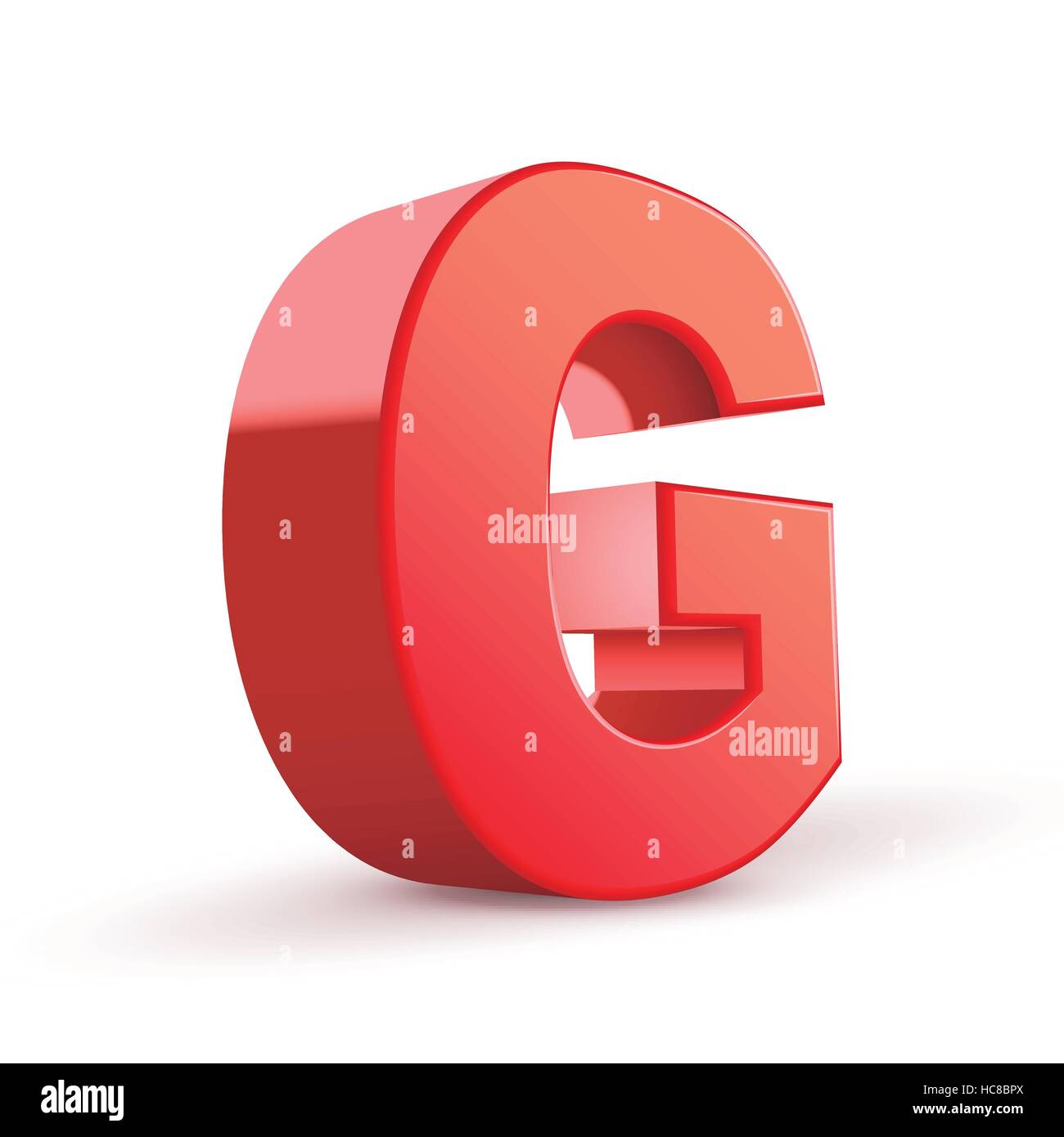 3d red letter G isolated white background Stock Vector Image & Art - Alamy