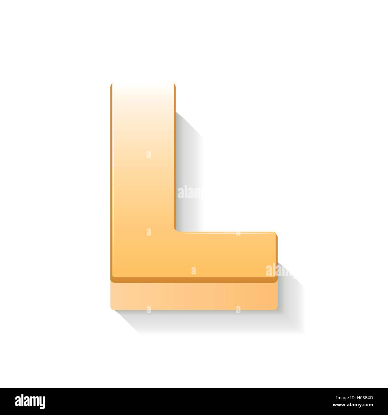 3d golden letter L isolated white background Stock Vector Image & Art ...