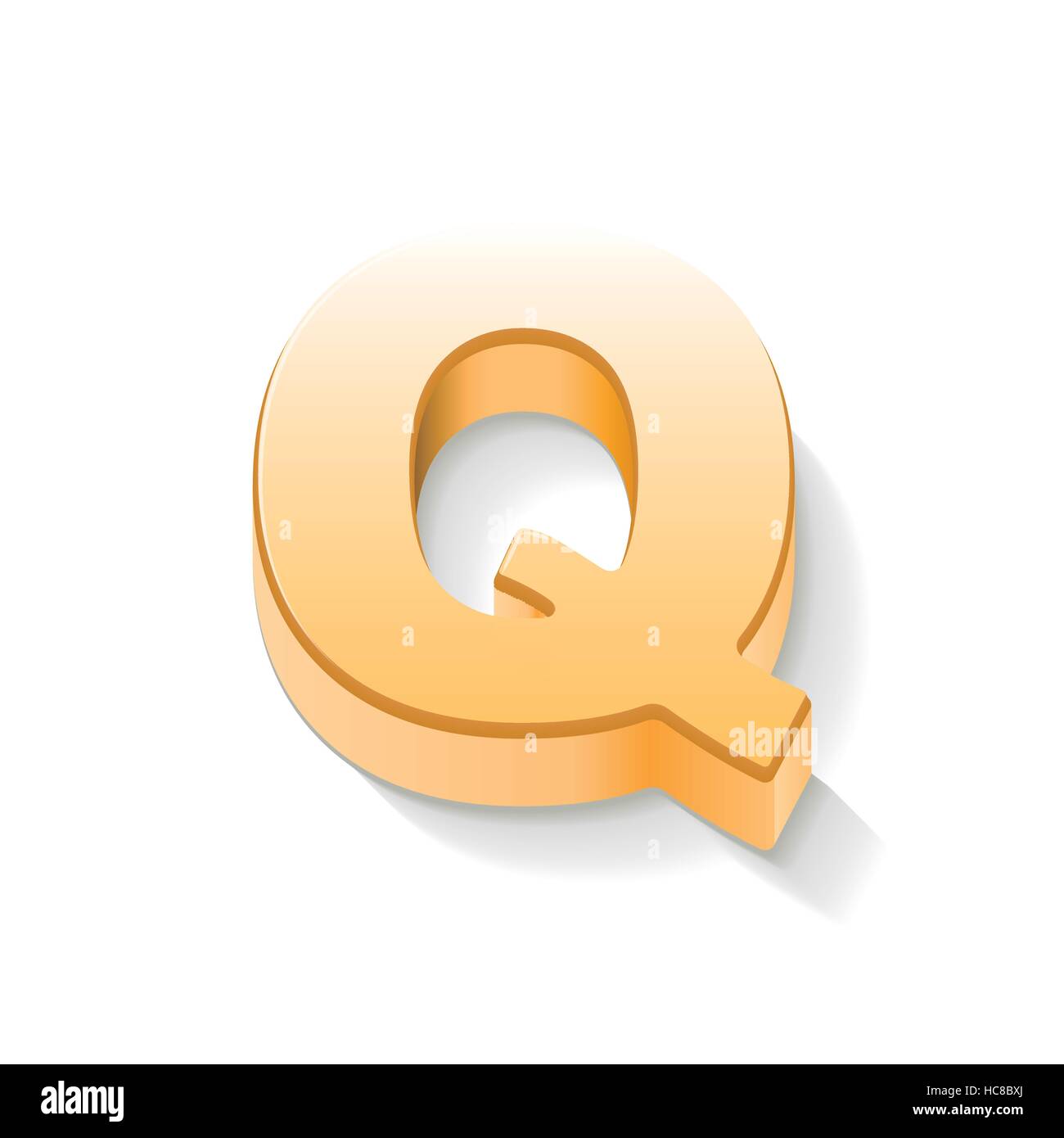 3d golden letter Q isolated white background Stock Vector Image & Art ...