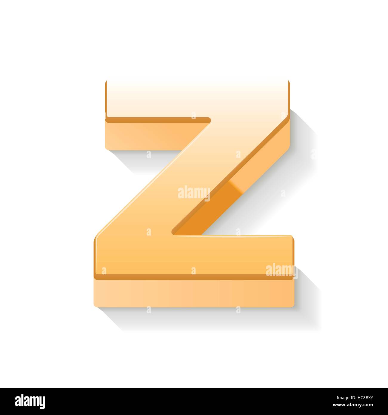 3d golden letter Z isolated white background Stock Vector Image & Art ...