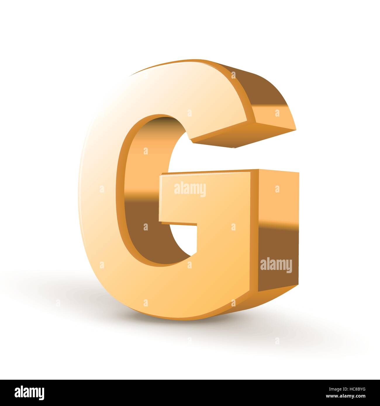 3d golden letter G isolated white background Stock Vector Image & Art ...