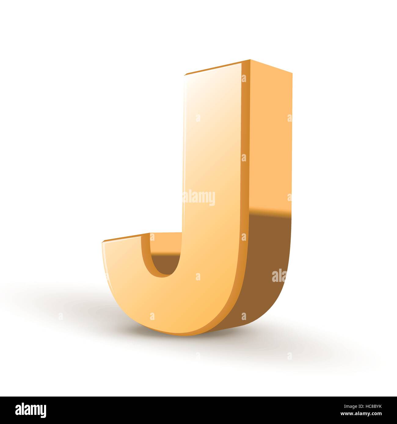 3d golden letter J isolated white background Stock Vector Image & Art ...