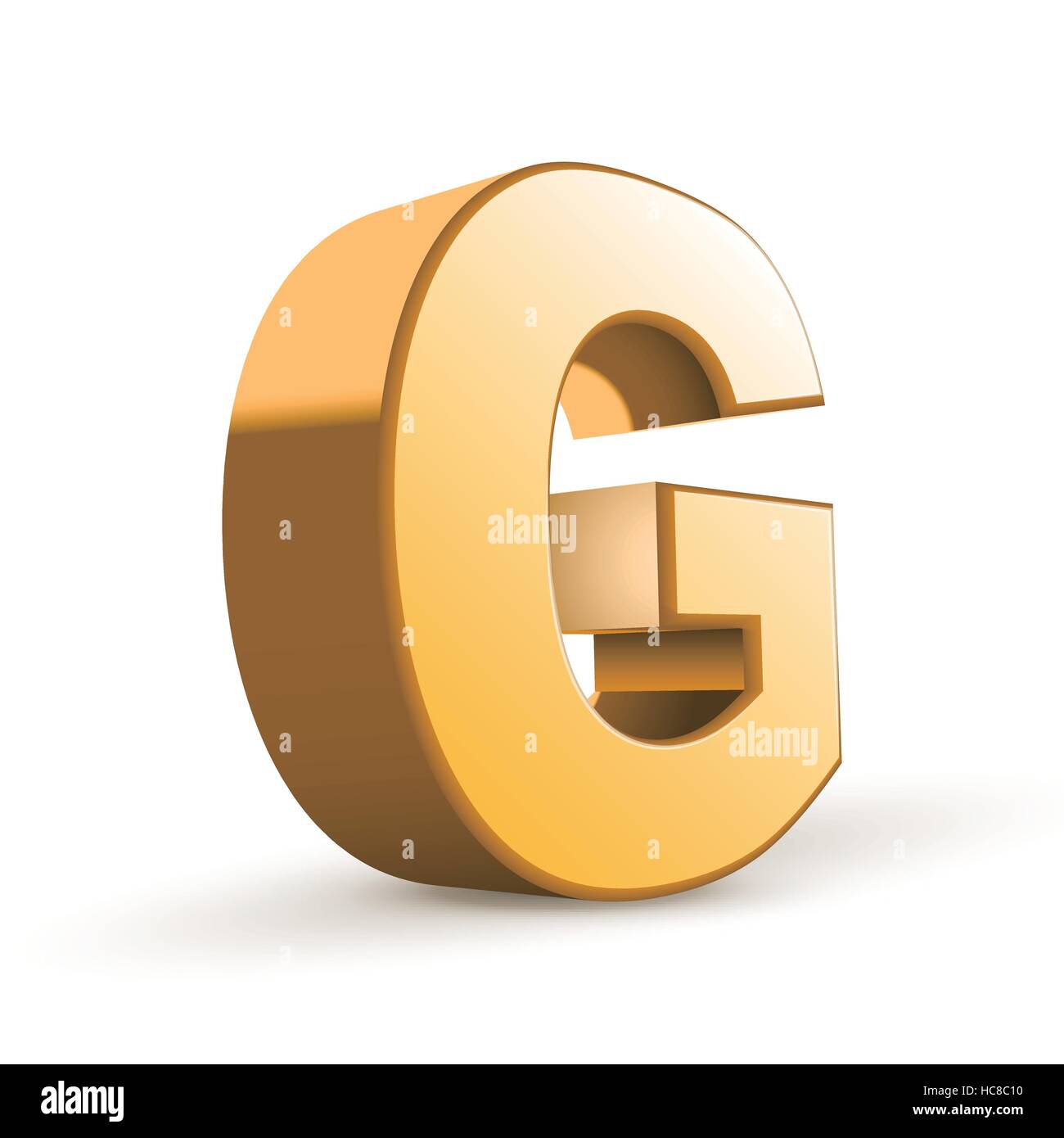 3d golden letter G isolated white background Stock Vector Image & Art ...