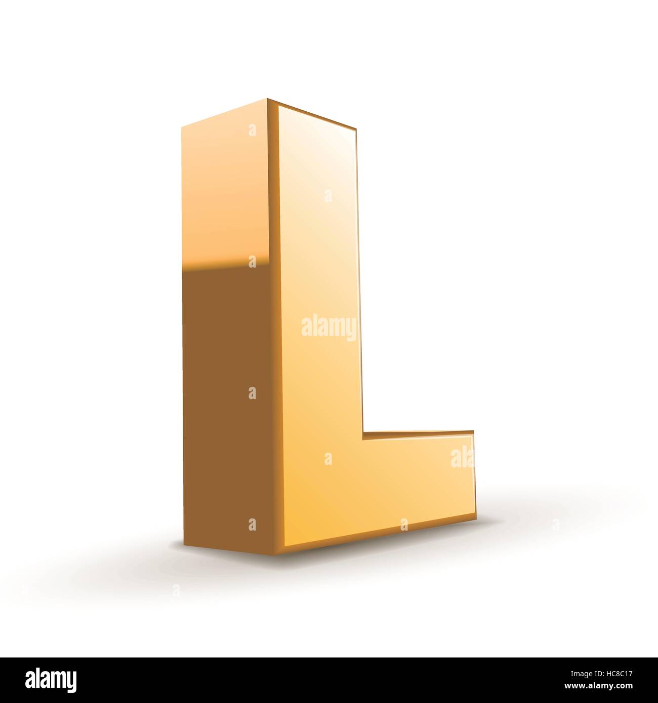 3d golden letter L isolated white background Stock Vector Image & Art ...
