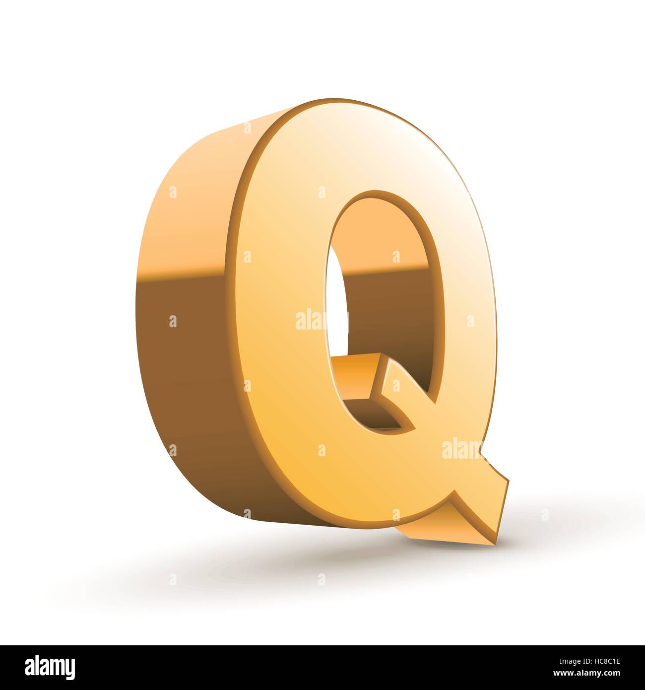 3d golden letter Q isolated white background Stock Vector Image & Art ...