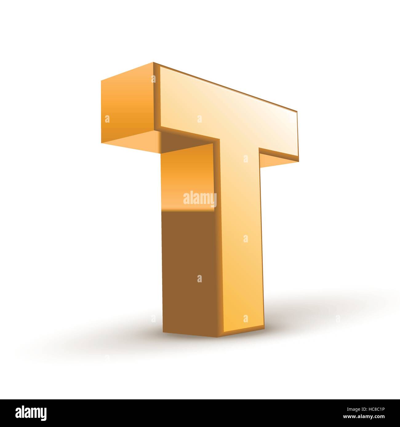 3d golden letter T isolated white background Stock Vector Image & Art ...