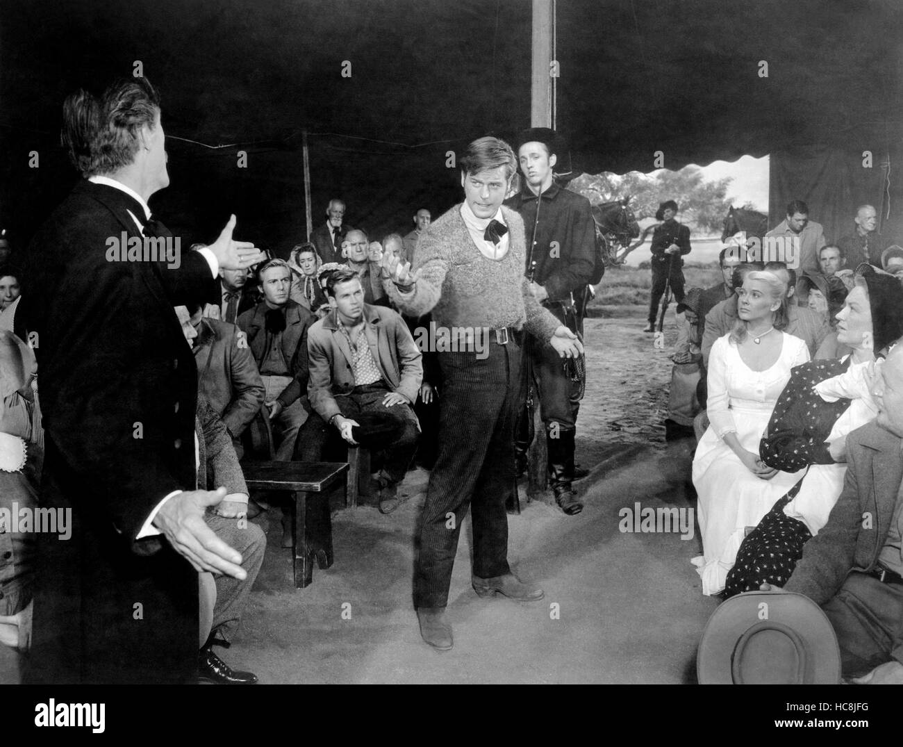 THE TRUE STORY OF JESSE JAMES, Robert Wagner, (center), Hope Lange ...
