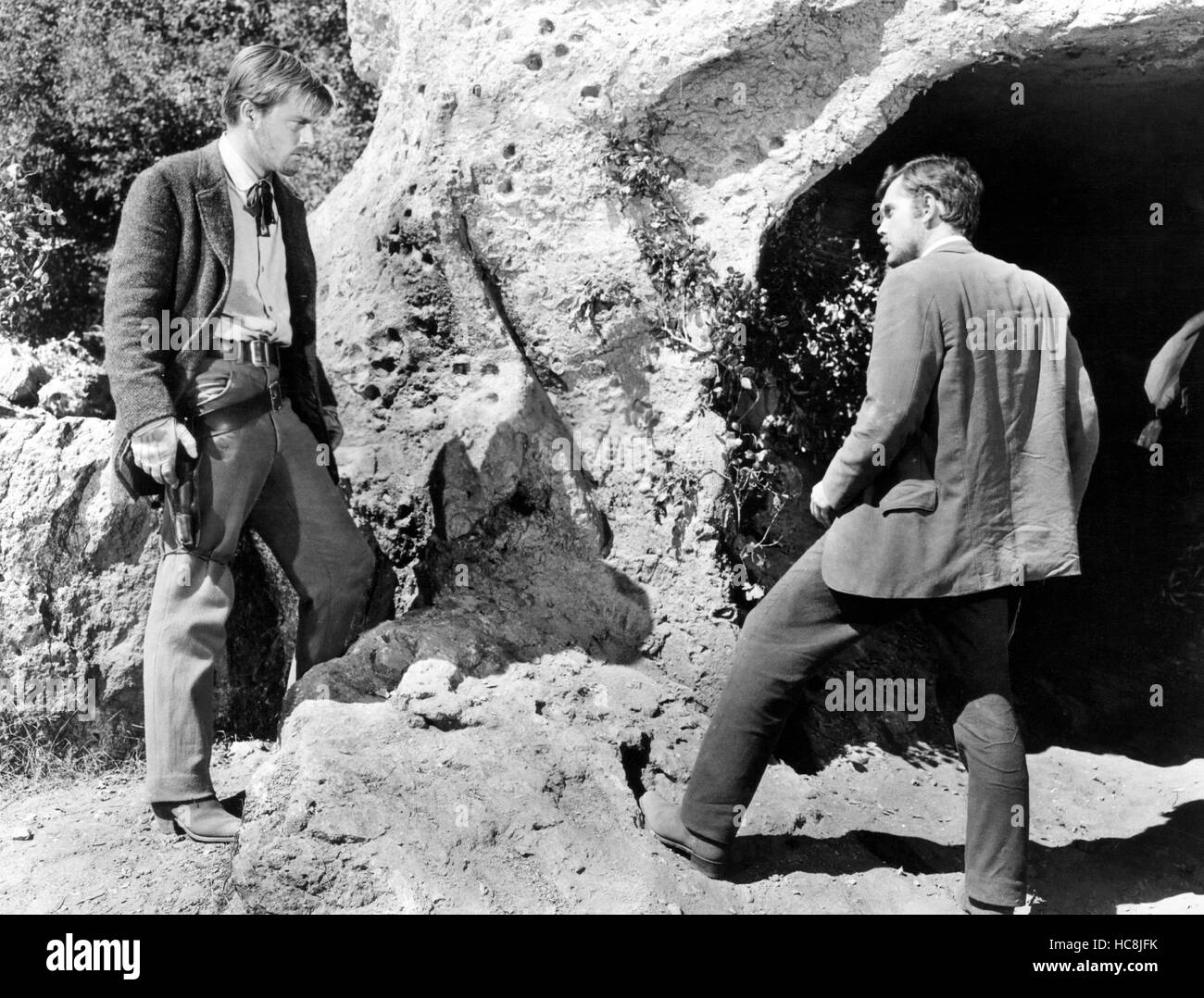 THE TRUE STORY OF JESSE JAMES, from left: Robert Wagner, Jeffrey Hunter ...