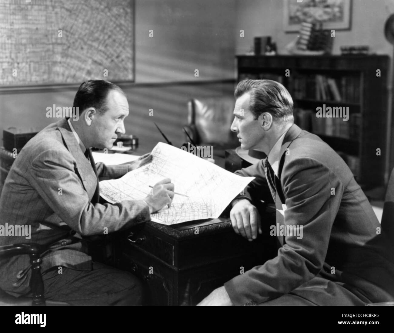 UNDERGROUND AGENT, from left Addison Richards, Bruce 1942