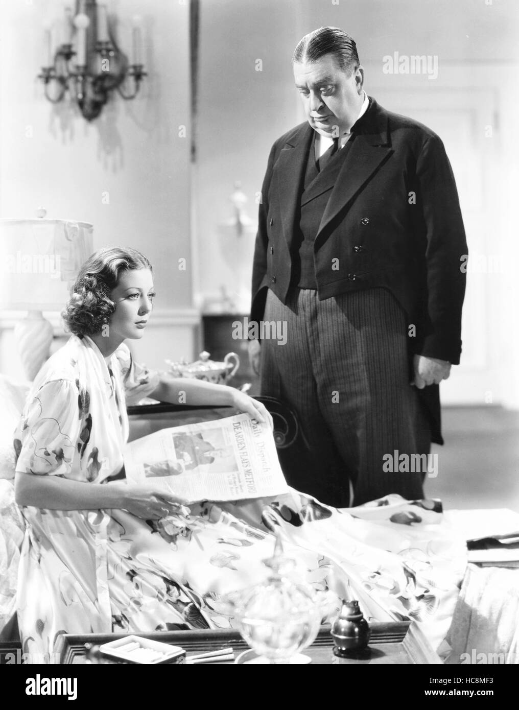 THE UNGUARDED HOUR, from left Loretta Young, Robert Grieg, 1936 Stock