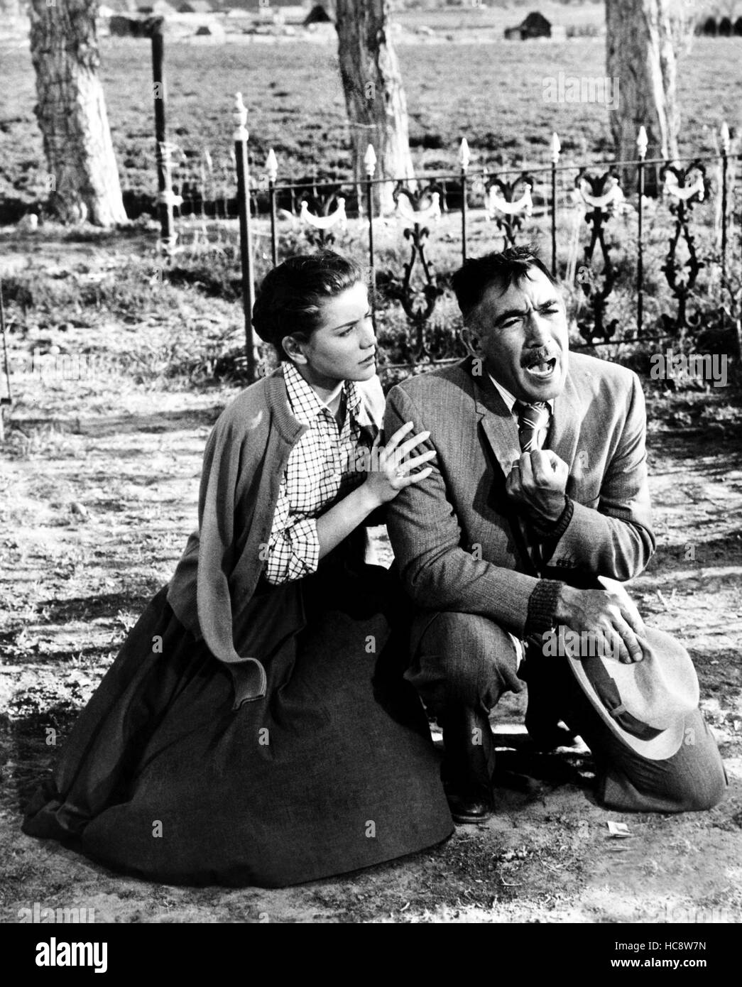 Wild Is The Wind, From Left, Dolores Hart, Anthony Quinn, 1957 Stock 