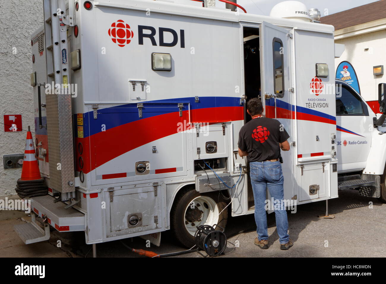 CBC news  satellite truck Stock Photo