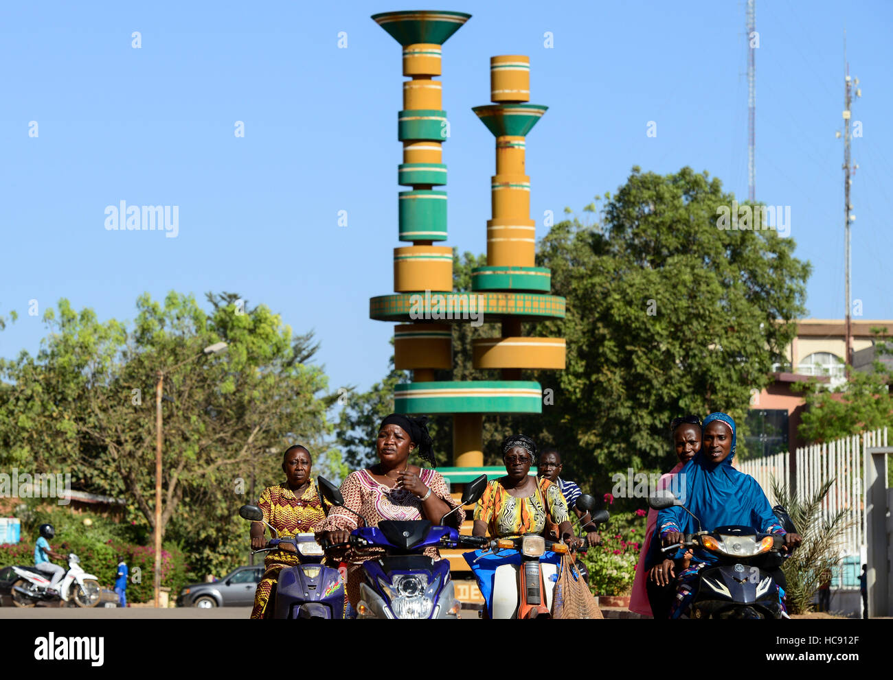 BURKINA FASO Capital Ouagadougou Traffic Roundabout Place Of BURKINA FASO Capital Ouagadougou Traffic Roundabout Place Of
