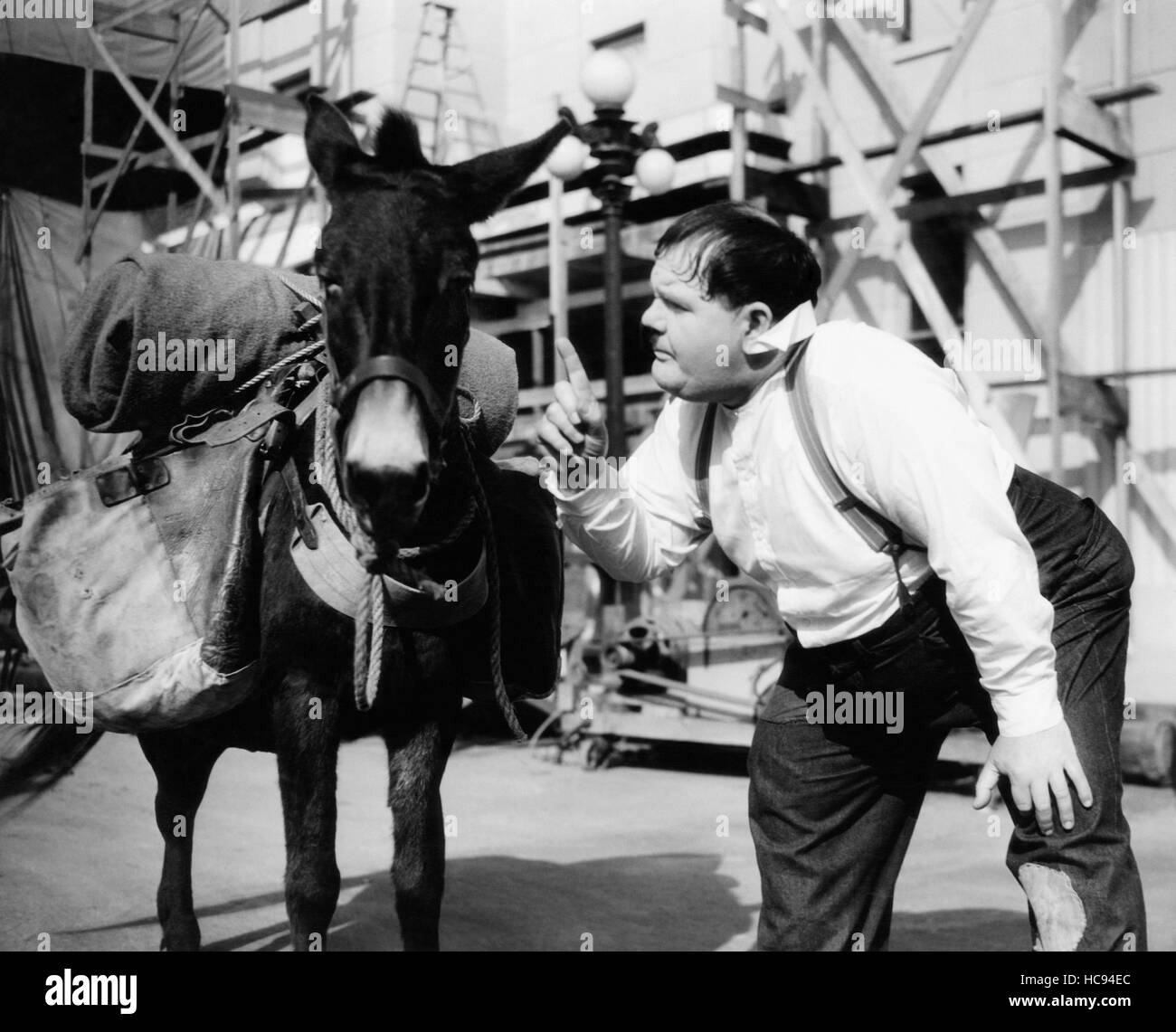 WAY OUT WEST, Oliver Hardy, 1937 Stock Photo Alamy