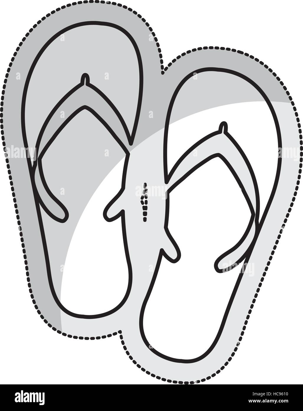 flip flops isolated icon vector illustration design Stock Vector Image ...