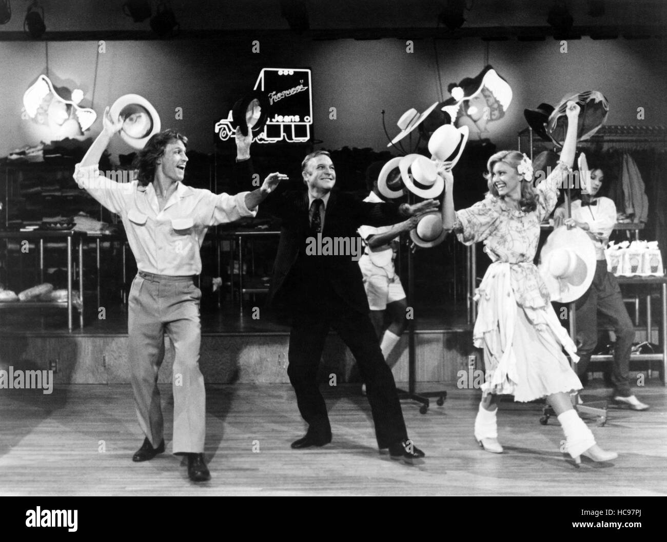 XANADU, Michael Beck, Gene Kelly, Olivia Newton-John, 1980, (c) Universal/courtesy Everett Collection Stock Photo