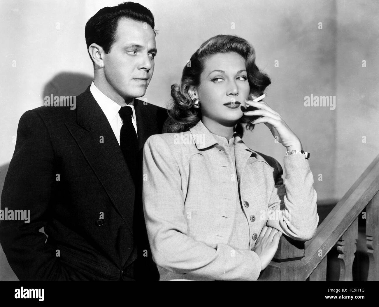 WALK A CROOKED MILE, Louis Hayward, Louise Allbritton, 1948 Stock Photo
