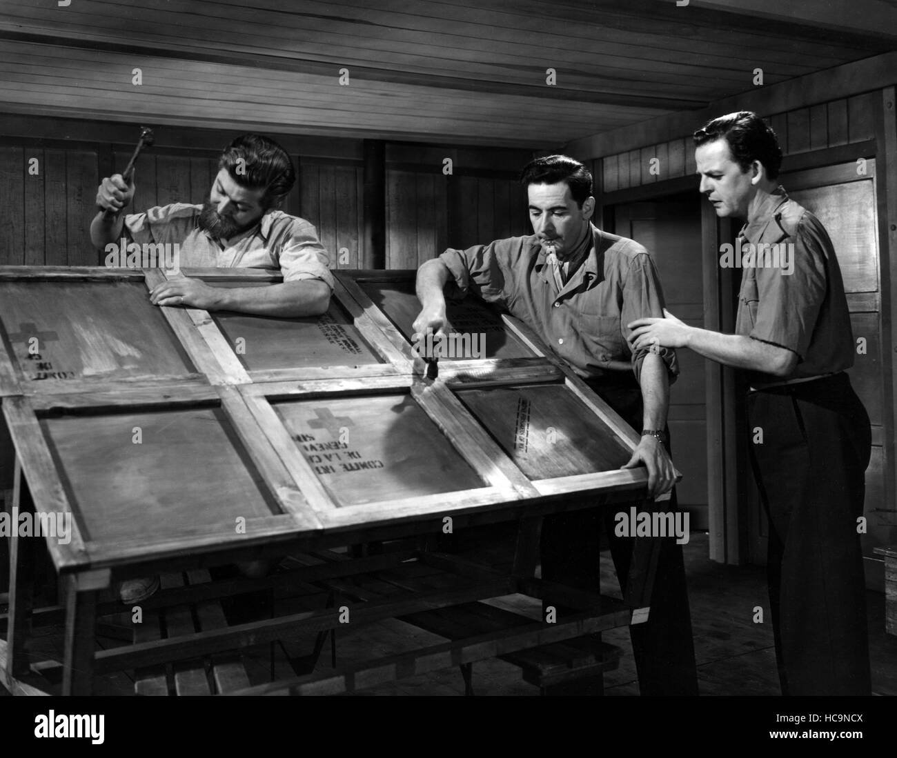 THE WOODEN HORSE, Dan Cunningham, Leo Genn, David Tomlinson, 1950 Stock