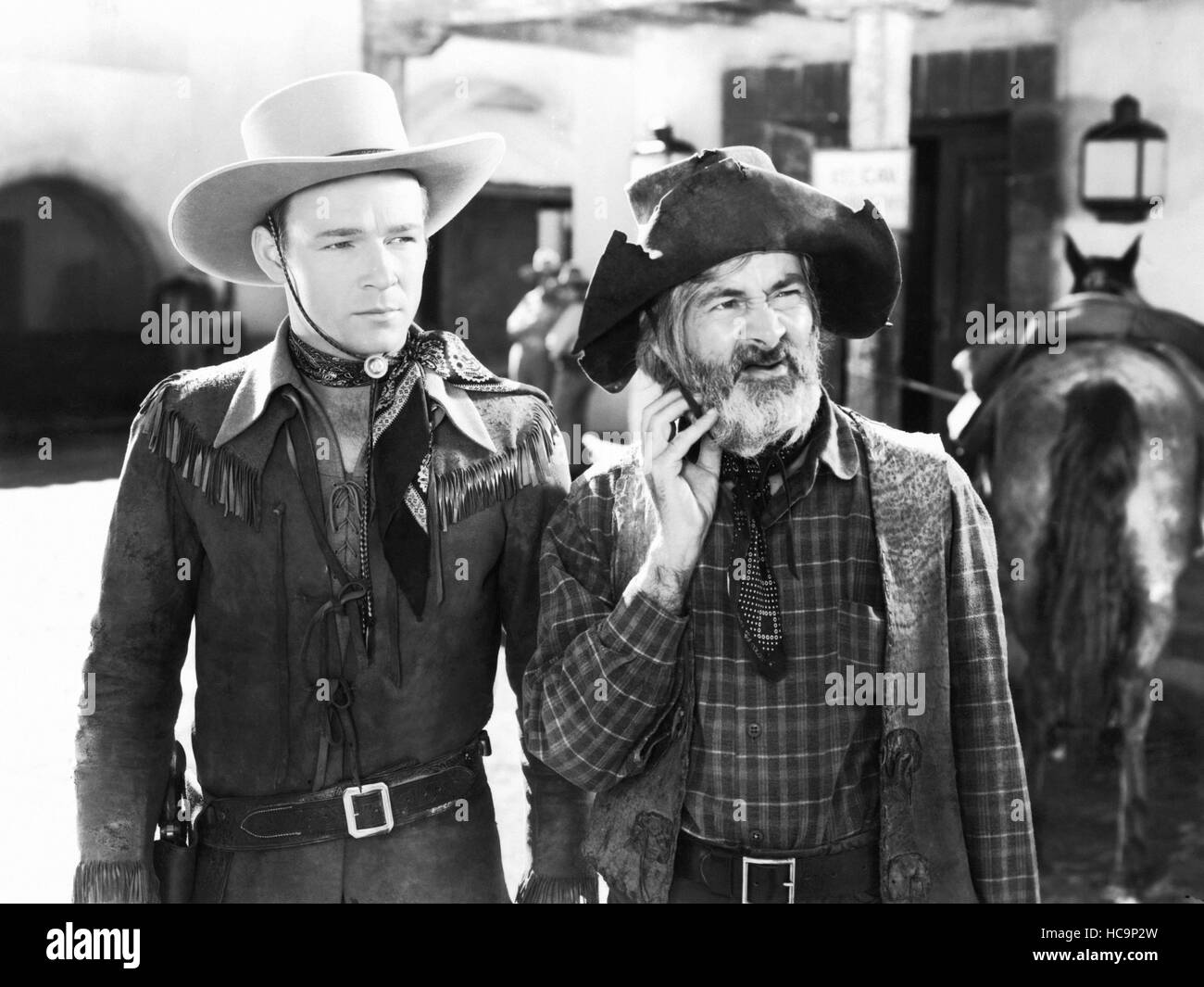 YOUNG BUFFALO BILL, from left: Roy Rogers, Gabby Hayes, 1940 Stock ...